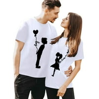 Valentine Graphic Tees Par podudaranje majica s majicom kratkih rukava Bluza Ženski model