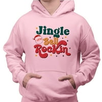 Jingle Bell Rockin 'Hoodie dukserica unise 3x-velika ružičasta