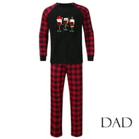Fanxing Wine Glass Pajamas Funny Family Pijamas set za žene Muškarci Djeca Sleep Božićno podudaranje