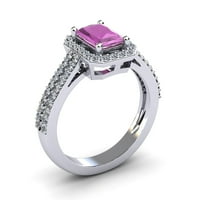 Superjeweler Carat Ormar Oblik kreirao je ružičasti safir i halo dijamantski prsten u srebru sterlinga