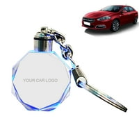 ✪ Svjetlosni ključni lanac po mjeri Logo Stakleni privjesak za privjesak za automotivni ključ ukratko
