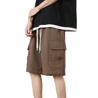 Booker ljetni muške kratke hlače elastične pojaseve crteže casual labave ravne hlače muške radne gaćice