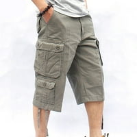 Tanka fit ravna ležerna pantalona za muškarce sa džepovima Zip up šorc