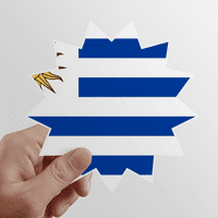 Urugvaj Nacionalna zastava Južna Amerika Država Sun Vinil naljepnica za prtljag Graffiti cvijeće naljepnica