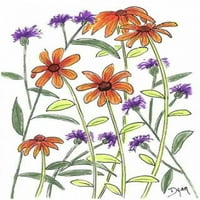 Narančasti kukuruzni plakat za cvijeće Print Beverly Dyer-om