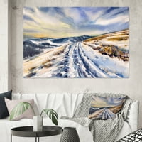 Art DesimanArt Snowy put kroz zimski pejzaž I Zemlja platna Zidna umjetnost Ispis u.