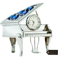 Matashi srebrna vintage klavir stolni sat za stolni sat na radnoj površini sa luksuznim poklonom Bo