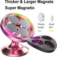 【2-pakovanje】 Magnetni držač telefona za automobil, [Super jaki magnet] [sa metalnom pločom] iPhone