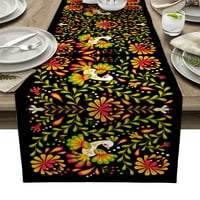 Meksička lubanja slamka cvijet zeleni stol trkač za vjenčanje za ručavanje stol za trpezvke placemat