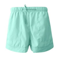 Ženske kratke hlače plus veličine Comfy vučna elastična struka labave hlače zelena m
