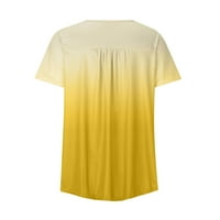Plus veličine za žene Radne vrhove kratkih rukava Bluze Regularne fit t majice Pulover tees vrhovi gradijentne