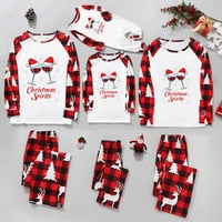 Pijamas je postavio roditelj-dijete topli božićni set tiskani kućni nošenje pidžama dvodijelni mama