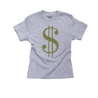 Simbol znaka novca velikog dolara - Cool grafički dečko pamučna majica za mladeni majica
