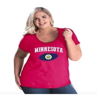 MMF - Ženska pulks pulks Curvy majica, do veličine - Minnesota