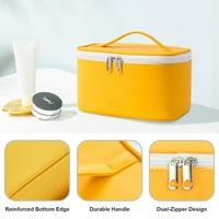 Torba prijenosna putna kozmetička torba za žene, kozmetički patentni zatvarač Organizator šminke, žuti,