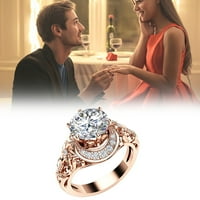 Yinguo Exquisite Out spojne prstene za žene Angažovanje vjenčanog nakita poklon 7
