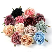 Umjetna cvijeća glava svila ruža lažni cvijet za ukrašavanje vjenčanja DIY