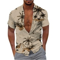 Muška ležerna košulja na dugme Zabava kratka rukava Havajska majica za muškarce Green XXL