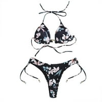 Gacuw Dvije kupalište Žene Bikini set za žene trokutne kupaće kostime Top kratki džepa bez rukava pliva