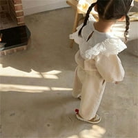 Djevojke toddlera Outfit Baby Winter Čipka Pamuk Dugi rukavi Torbe Duge hlače Odjeća postavljena odjeća