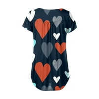 Slatke predimenzionirane majice za žene kratki rukav vrhovi dnevnice za valentine Redovno postavljanje