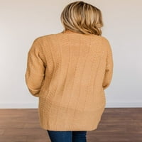 Žene otvorenog prednjeg komada pletena džemper kardigan dugih rukava Ležerne prilična ugodna odjeća