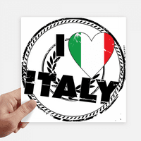 Love Italija Word Flag ljubav Heart uzorak naljepnice Oznake zidne slike Laptop naljepnica Samoljepljiva