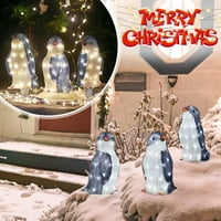 Penguin Light-up božićni ukras za odmorište za odmorište za razvjetnjevanje zanata za ukrašavanje pingvina