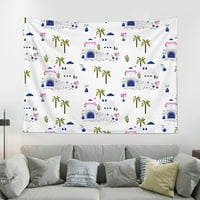 Biljna cvjetna tapiserija Tkanina tapiserija Dekoracija za dom, spavaća soba, radno mjesto, spavaonica