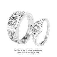 Mali prstenovi Par prstenovi Par Dijamantni dijamantni prsten za brak, prijedlog za muškarce i žene