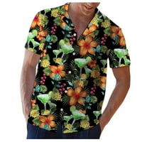 Rovga košulje muške proljeće ljeto Havaji od tiskanih otrcanih ovratnika casual labave majice s kratkim