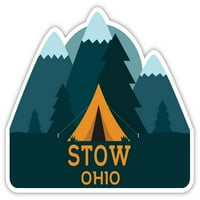 Stow Ohio Suvenir Vinil naljepnica za naljepnicu Kamp TENT dizajn