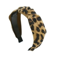 Ženska traka za glavu Luk Leopard Print Knot Knot Cheetah Trake za glavu Criss Cross Bow Head World