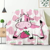 Slatka krava za bacanje, mlijeko za print pokrivač pokrivačica za dječje dječake pokloni, ultralno meko