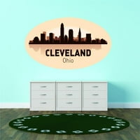 Učinite sami zidna naljepnica naljepnica Cleveland Ohio Sjedinjene Američke Države Glavni grad Geografska
