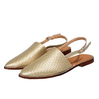 Ženske ravne sandale - otvorene prste ležerne sa punim ljetnim sandalama zlato