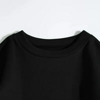 Scyoekwg majice s dugim rukavima za žene Jesen Ležerni okrugli izrez Loot Fit Comfy Bluzes Vrhovi pulover