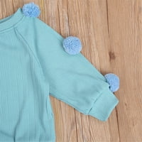Canrulo Kids Baby Girls Odjeća set dugih rukava Pleteni džemper vrhovi suknje za toplu odjeću Plave