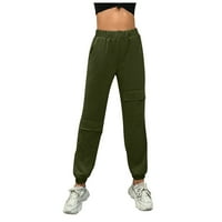 Dame Duksetske hlače od tanke nogu Work Yoga odjeća za žene Trendy Hlatske pantalone udobne hlače Sport