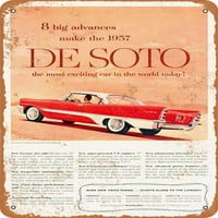Metalni znak - De Soto Automobiles - Vintage Rusty Look
