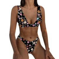 Ženski kupaći kostimi s visokim strukom Bikini Push Up Bikinis Print kupaći kostimi za kupaće plaže