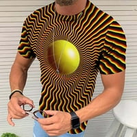 Yunmic majice čišćenje ljeta Muška unise dnevna majica 3D grafički grafički otisci životinjski tisak
