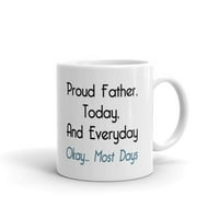 Ponosan otac, danas i svakodnevni čaj za kafu Keramički šalica Office Radni kup poklon oz