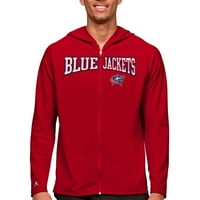 Muške antigua crvene kolumbus plave jakne Legacy full-zip hoodie
