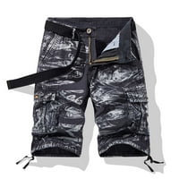Auroural Muške kratke hlače za čišćenje ljudi Ležerni čvrsti patentni patentni zatvarač Multi-džepni