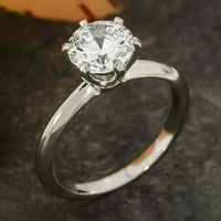 2. CT vjenčani prsten, moissan 18k bijeli pozlaćeni prsten za uključivanje, okrugli moissanitni prsten,