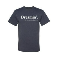 Dreamin 'dr Martin Luther King Jr. Muška grafička majica, Vintage Heather Mornarice, X-Veliki