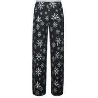 Tawop ženske ležerne modne labave čipke za božićne čipke pidžama hlače široke noge haljine za žene Dan