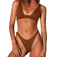 Theng bikini set V izrez široki vaktni kostimi za žene Cheeky High Cut dva kupaća odijela