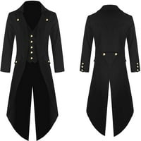 Puna zip lagana jakna Muška muški vintage punk gotički retro haljina kaput modni dugi vjetar
